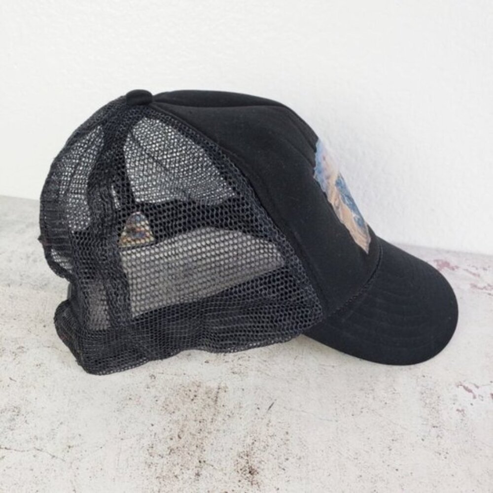 Vintage NISSIN Cap Sand Dunes ATV Print Trucker Hat View 4